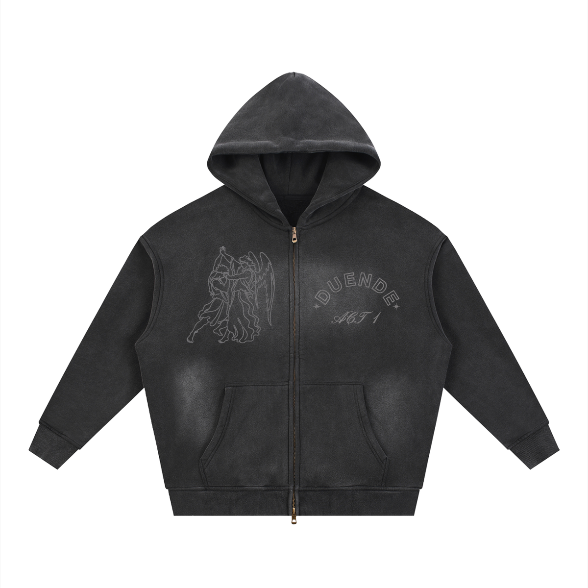 ACT I Black "Until Dawn" Zip Up Hoodie