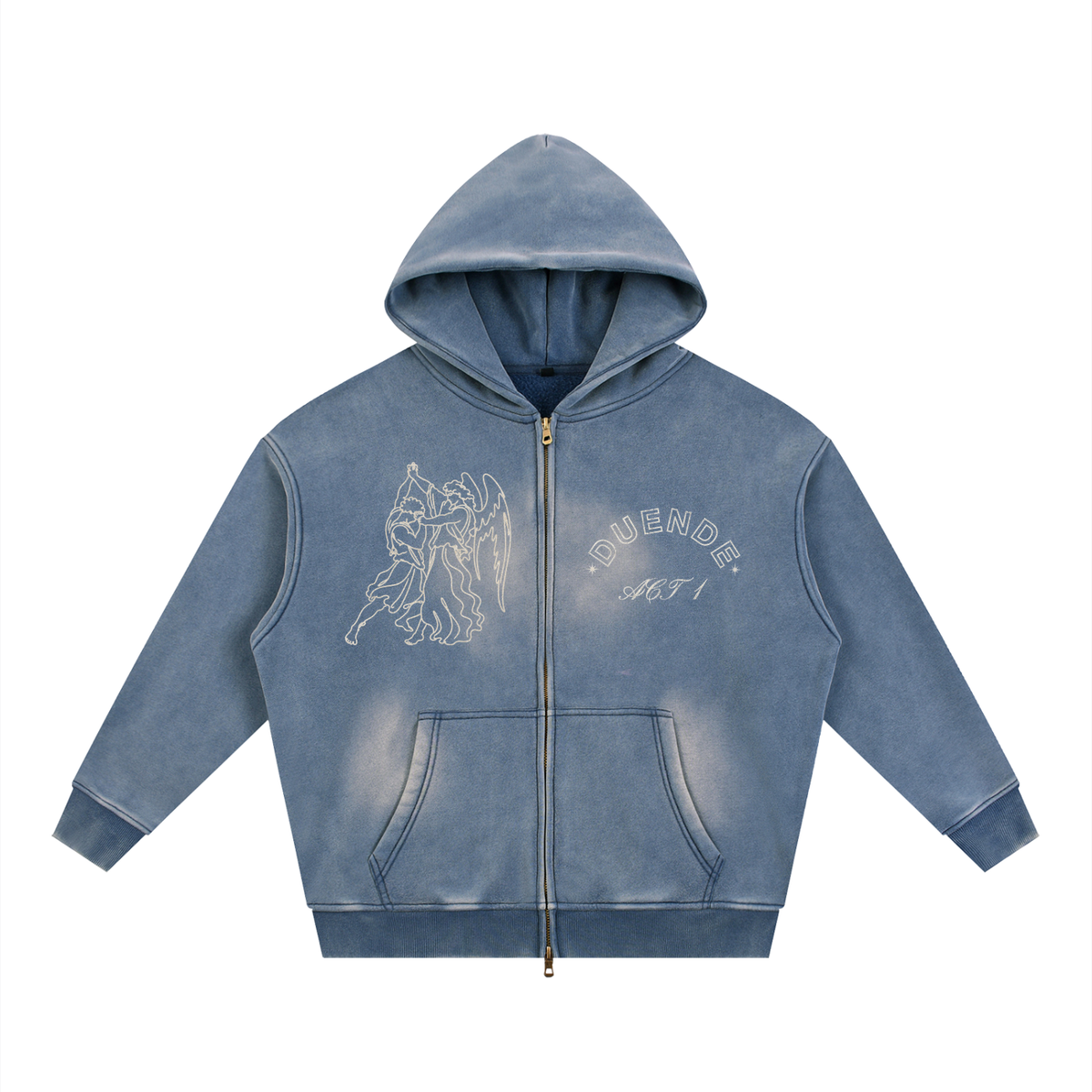 ACT I Haze Blue "Until Dawn" Zip Up Hoodie